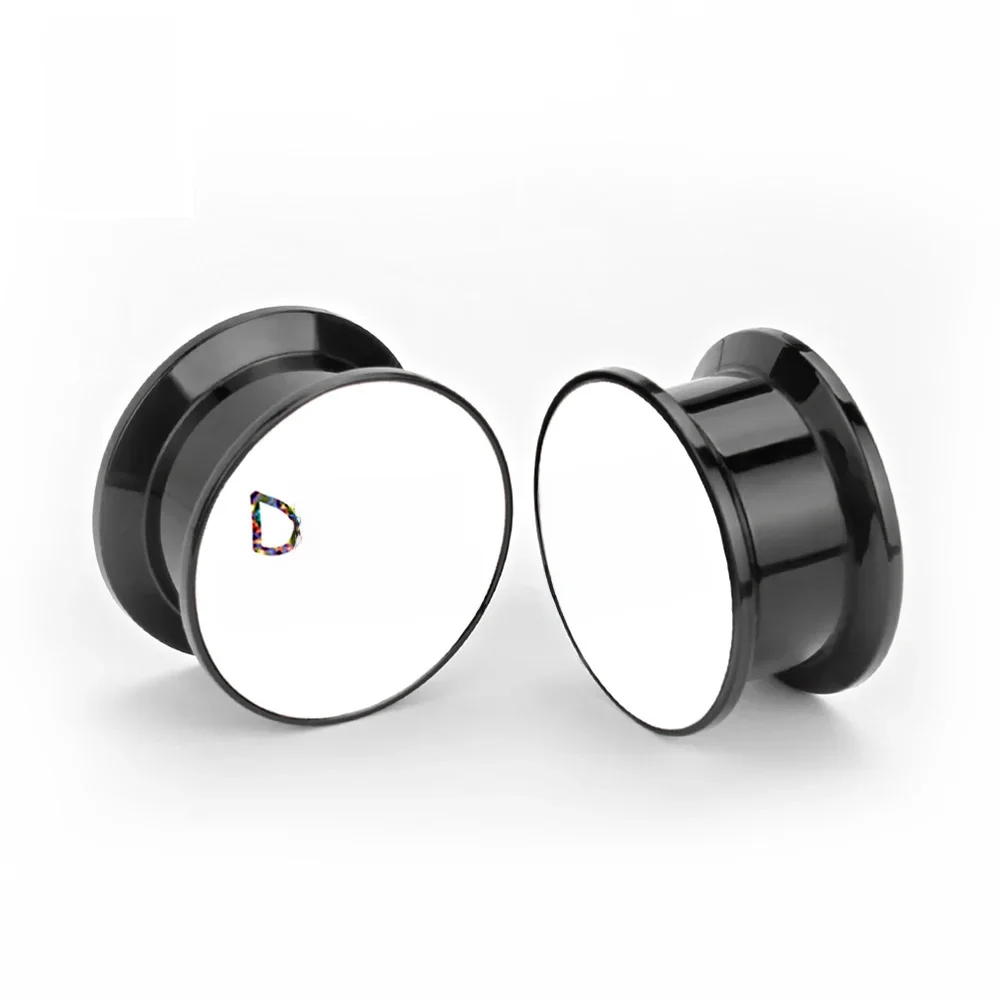 KUBOOZ Akrylowe niestandardowe zatyczki do uszu Tunele Piercing Biżuteria do ciała Mierniki uszu Ekspander Sprzedawane w parach 6-30 mm Modne kolczyki na prezent — zdjęcie 2