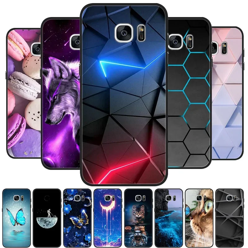 Pour Samsung Galaxy S7 Edge coque en silicone motif mignon couverture de téléphone en TPU souple pour Samsung Galaxy S6 S7 S 7 bord couverture arrière pare-chocs