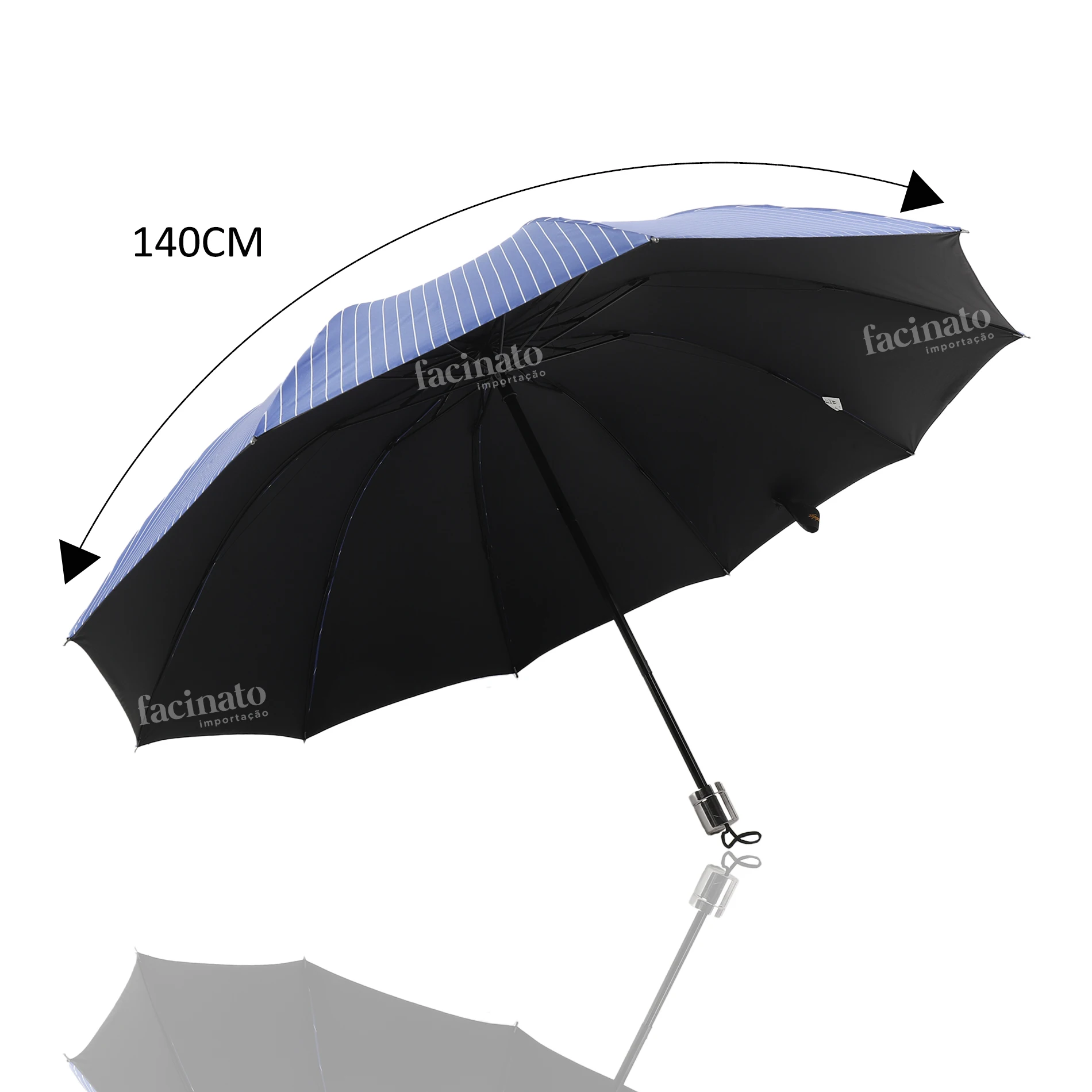 Guarda Chuva Grande Reforçado Contra Vento Cabe Na Bolsa Proteção Solar