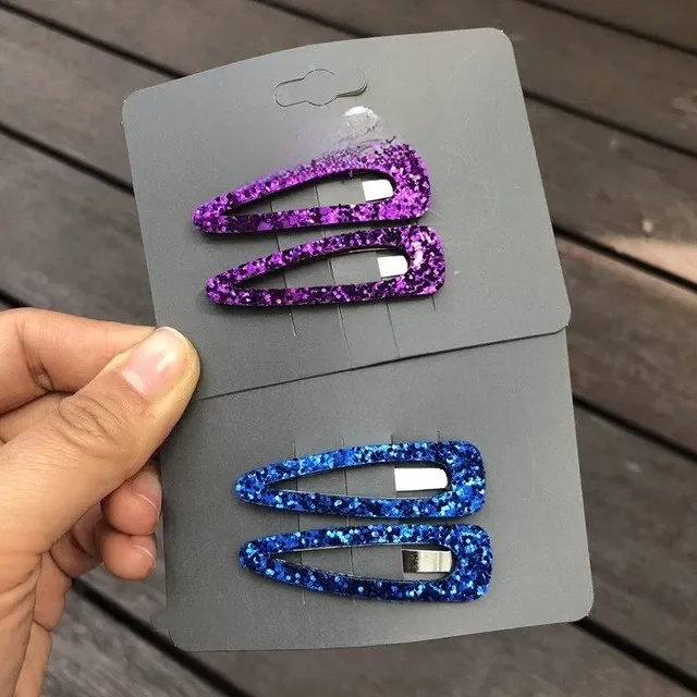 Épingle à cheveux coréenne pour enfants, 2 pièces/lot, clip BB pour bébé, frange, paire brillante, diadème, accessoires pour cheveux