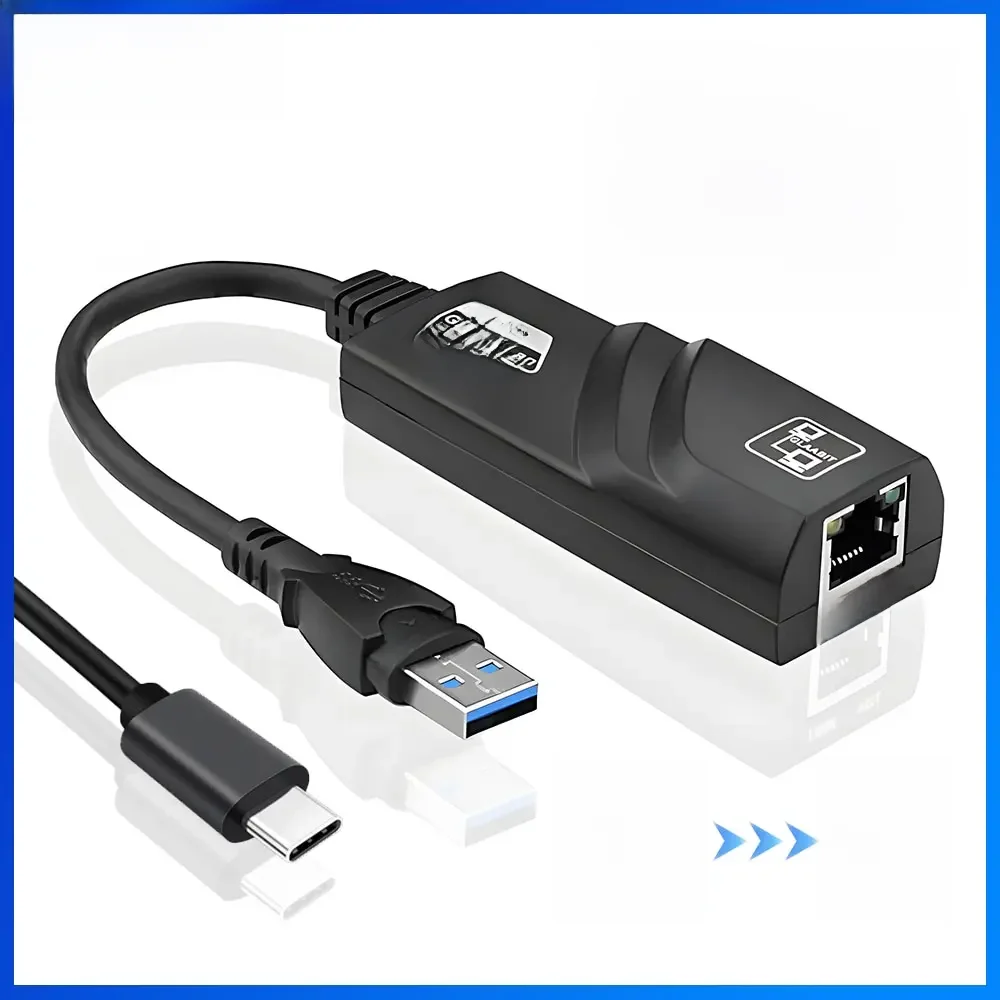 Adaptador Ethernet DBIT-USB 3.0, Tipo C para RJ45 Gigabit Placa de Rede, Mini PC, Desktops,