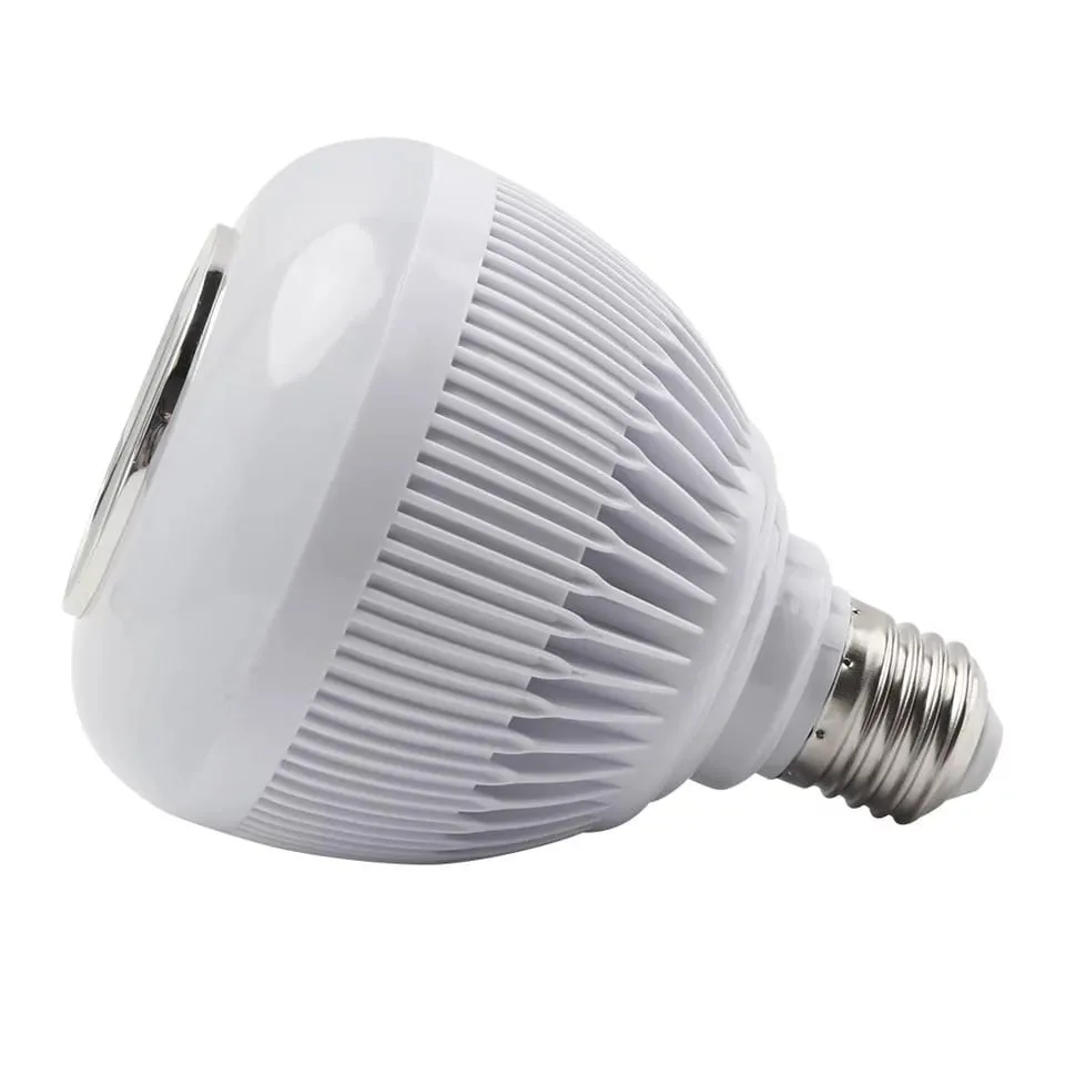 Lâmpada LED Bluetooth, Som, Controle Remoto, 12W