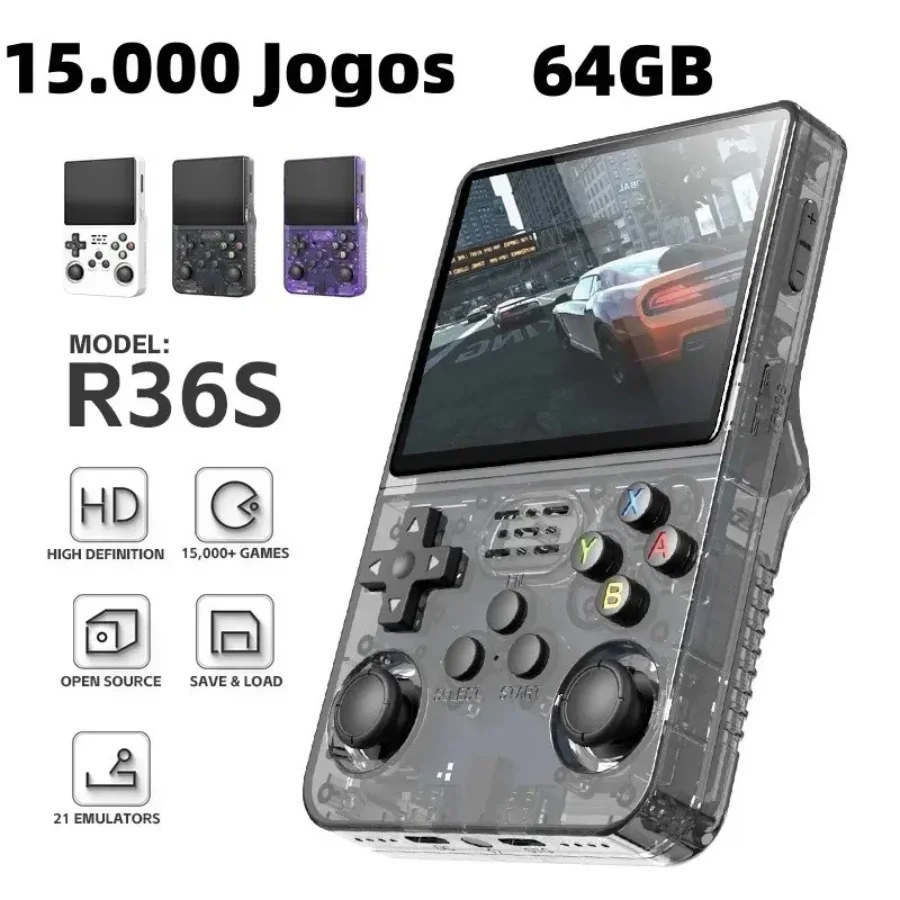 Console Portatil Open Source R36s Retro Sistema
