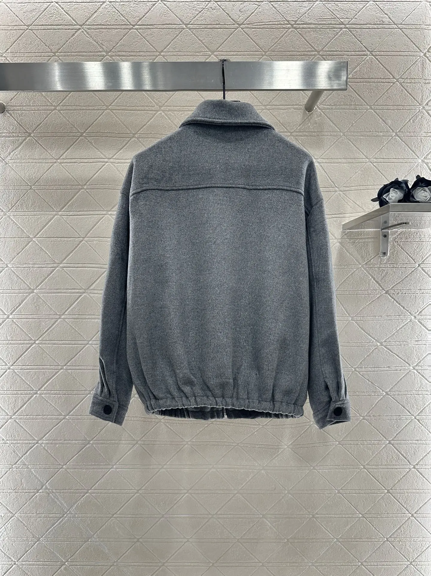 

2025 Women's Faux Wool Coat Luxury Tweed Blazer Oversized Notch Lapel Jacket Structured Loose Fit Outerwear Chi