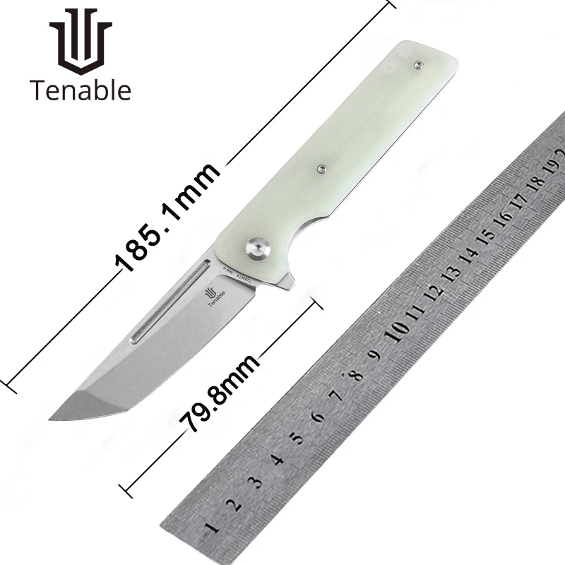 

Kansept Pocket Knife Anomaly T2038T4 Tanto Stonewashed Nitro V and Jade G10 Pinkerton Knives Designed Useful Outdoor Tools