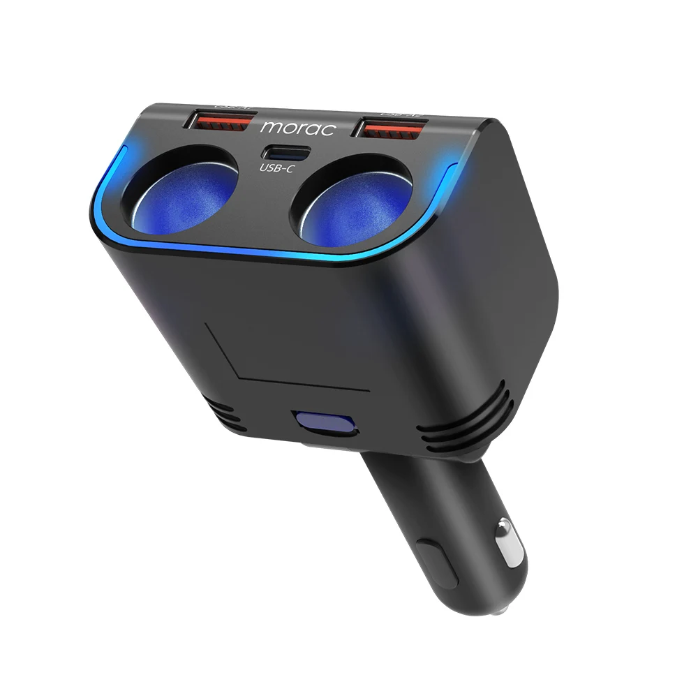 모락 네다 D5 시거잭 2소켓 USB 3포트 차량용 초고속 충전기