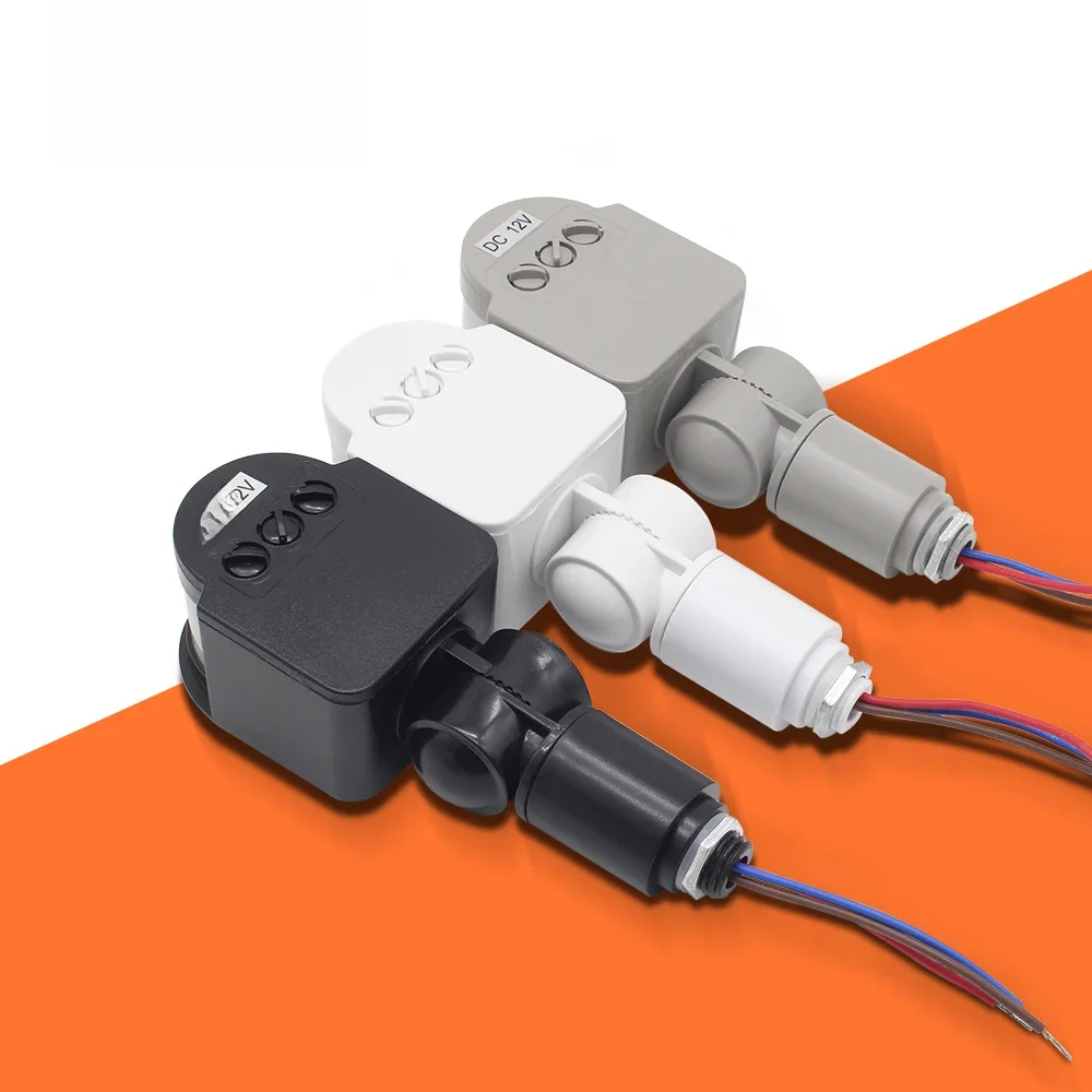 Capteur de mouvement interrupteur 220V 110V 12V lumière LED minuterie PIR mural automatique détecteur de mouvement infrarouge marche/arrêt automatique en plein air