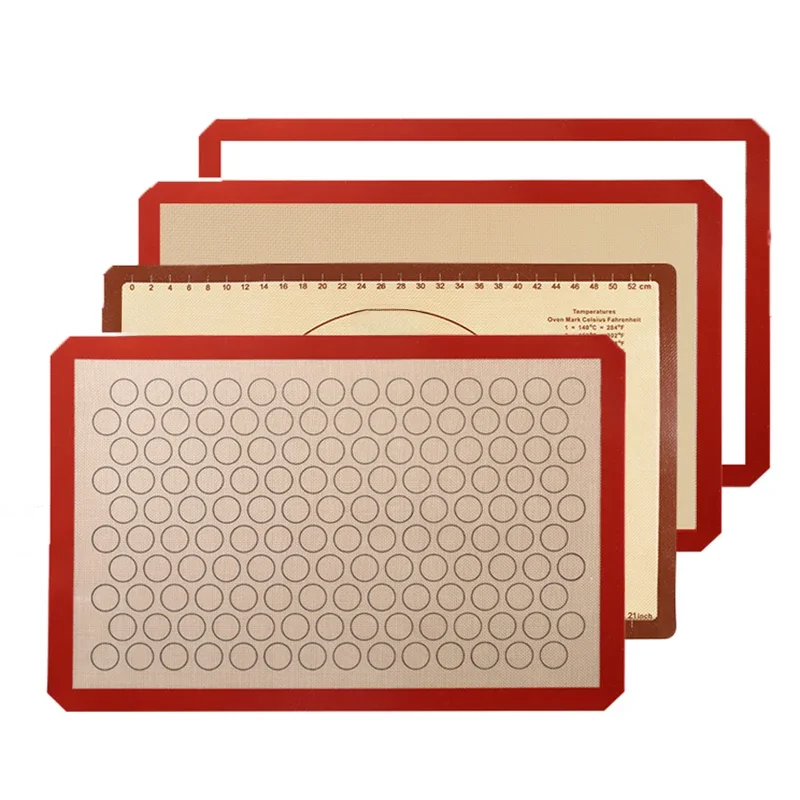 Grand tapis de cuisson en Silicone pour Macaron, feuille de revêtement 60x40, antiadhésif, résistant à la chaleur, pour four, gâteau, pâte à biscuits, tapis de pâtisserie roulant