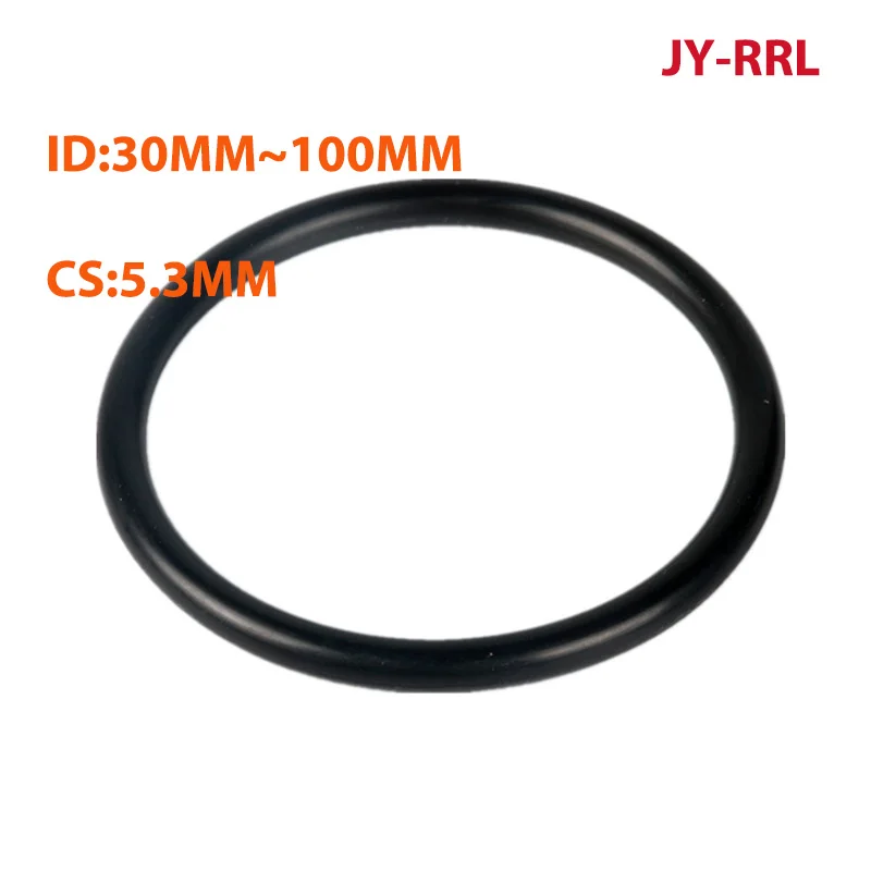 O-Type Ring Seal Gasket Thickness CS 5.3mmmm ID 30~100mm EPDM Rubber Insulated Waterproof Washer Round Shape Nontoxic Black