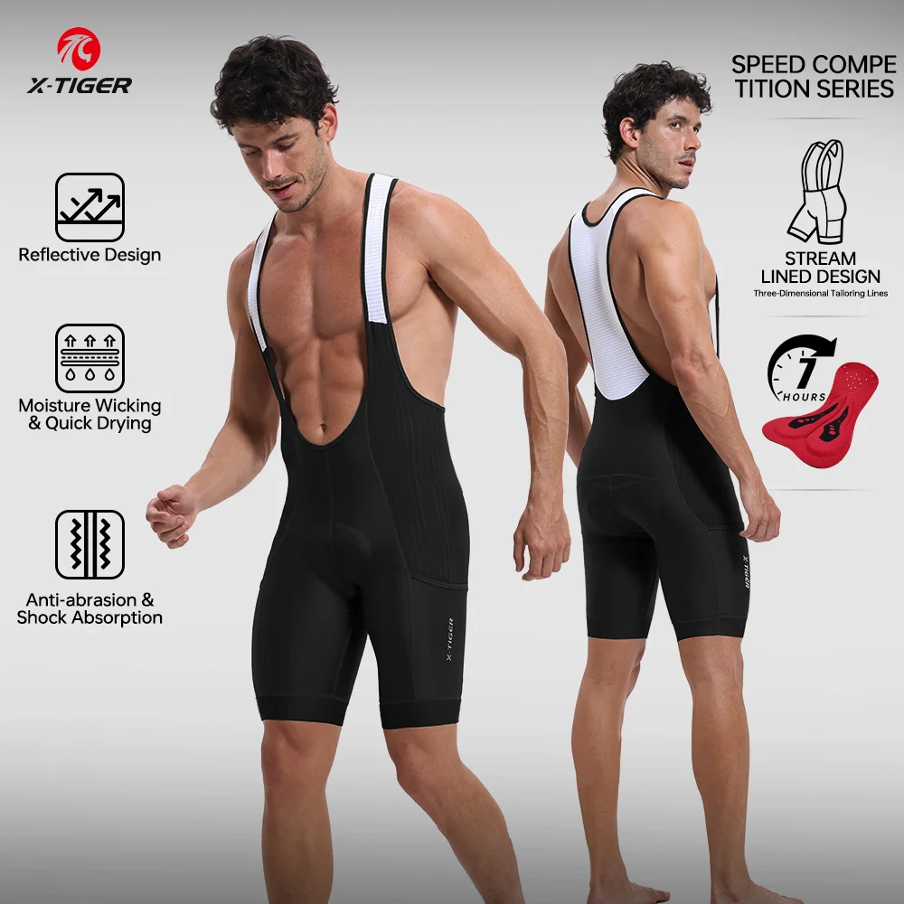 X-TIGER – short de cyclisme pour hommes, antidérapant, résistant aux chocs, résistant à l'usure, entraînement professionnel, course en plein air, pour vélo