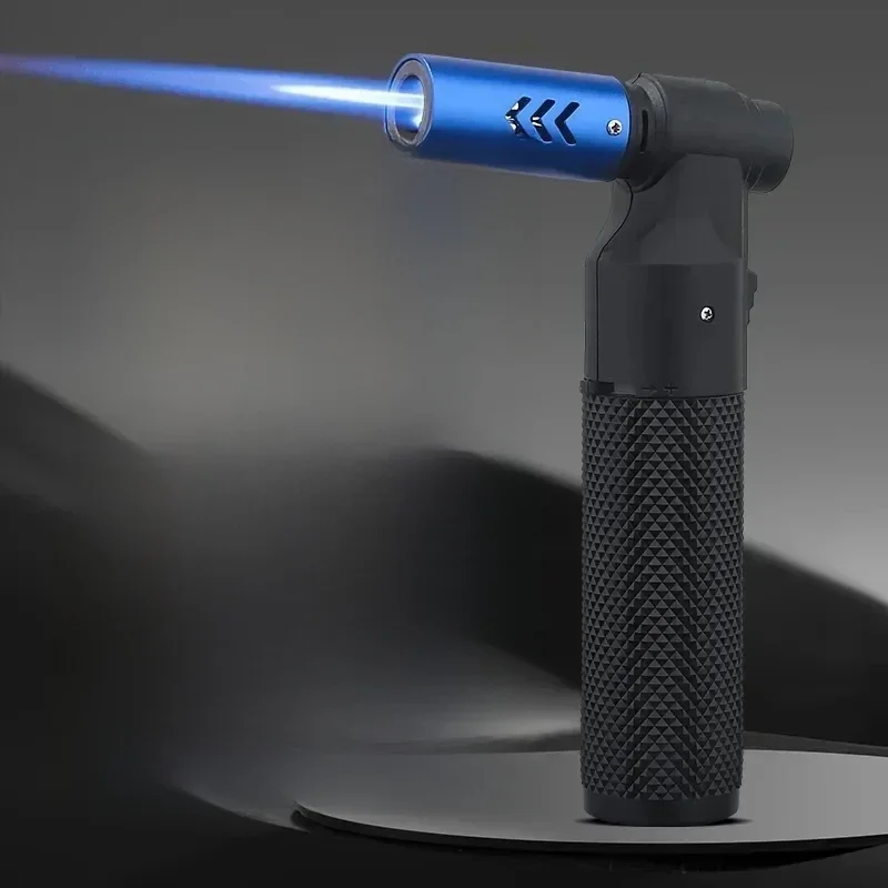 Chaud extérieur coupe-vent métal Charge directe Turbo torche grand feu gaz briquet cuisine Barbecue Camping allume-cigare cadeaux pour hommes