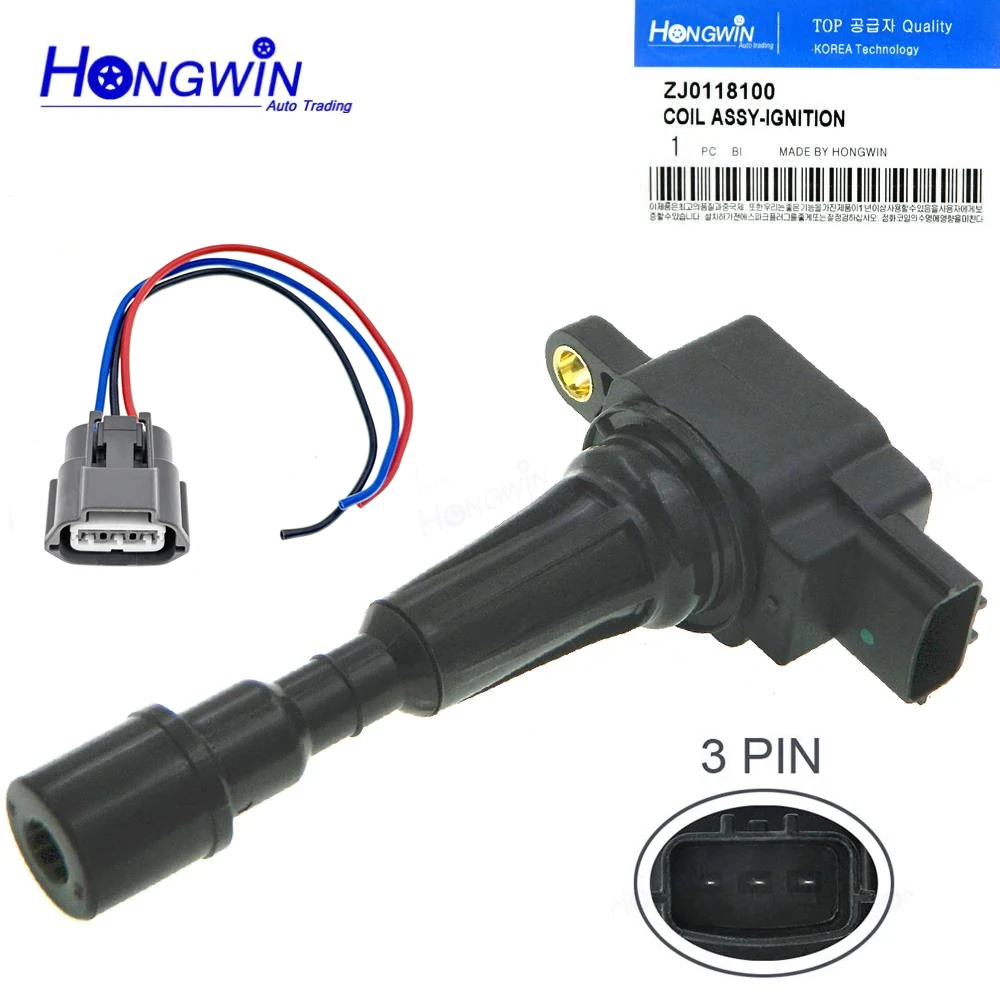 ZJ01-18-100 ZJ01-18-100A Ignition Coil For Nissan Frontier 2.5L Suzuki Equator 2.5L Mazda 2 3 ZJ0118100 ZJ0118100A U5143 AIC4051