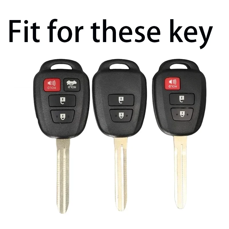 ABS Carbon 2/3/4 Buttons Remote Car Key Shell Case for Toyota Camry Prius 2012 2013 2014 2015 2016 2017 Corolla RAV4