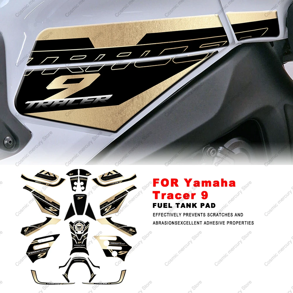 For YAMAHA Tracer 9 Motorcycle Accessories Waterproof Sticker 3D Resin Protective Sticker Tank Pad Sticker Kit