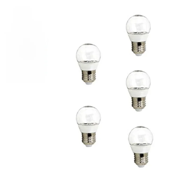 Lámpara bombilla led mini globo g45 5w, luz fría 6400k, 500 lúmenes, reemplazo de 40w halógena