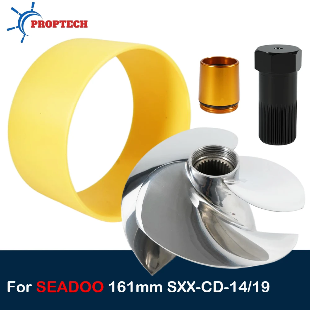 Jet Ski Impeller Kit Replaced Solas SXX-CD-14/19 For Sea-Doo RXT-X RXP-X 300 325 GTX LIMITED 300 161mm with Wear Ring Boot Tool