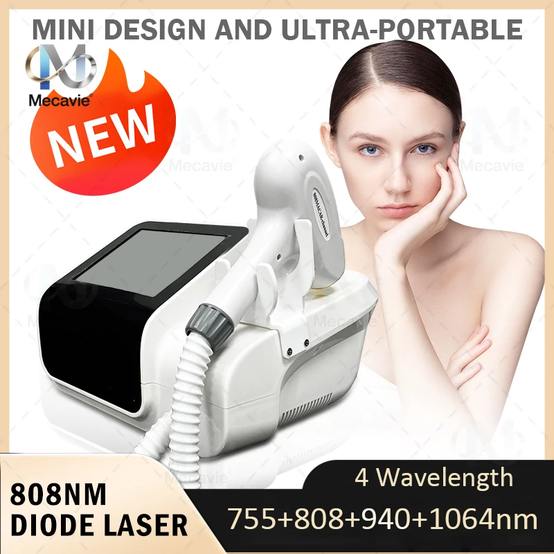 

Professional Mini 3-Wave Diode Ice Titanium Laser Body Hair Removal Machine – 808nm Alexandrite Device 4000W CE Certified