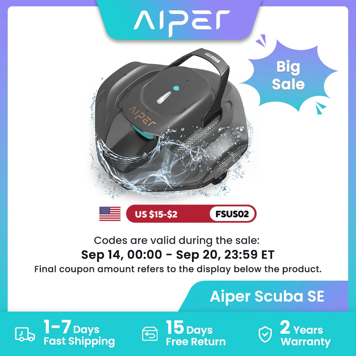 Refurbished Aiper Seagull 800B Pool Robot Cleaner,Powerful 1320GPH Suction,Battery Up to 90-Mins,Suit For Above Ground Pools,180μm Filter Tray,WaterProof IPX8.