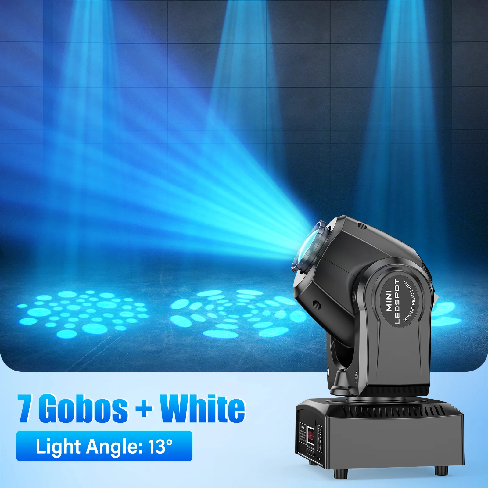 GWONG 4Pcs 120W Moving Head Light 3Prism Beam Gobo Stage Lights DMX512 Voice Control Spotlights For Disco KTV Nightclub Wedding