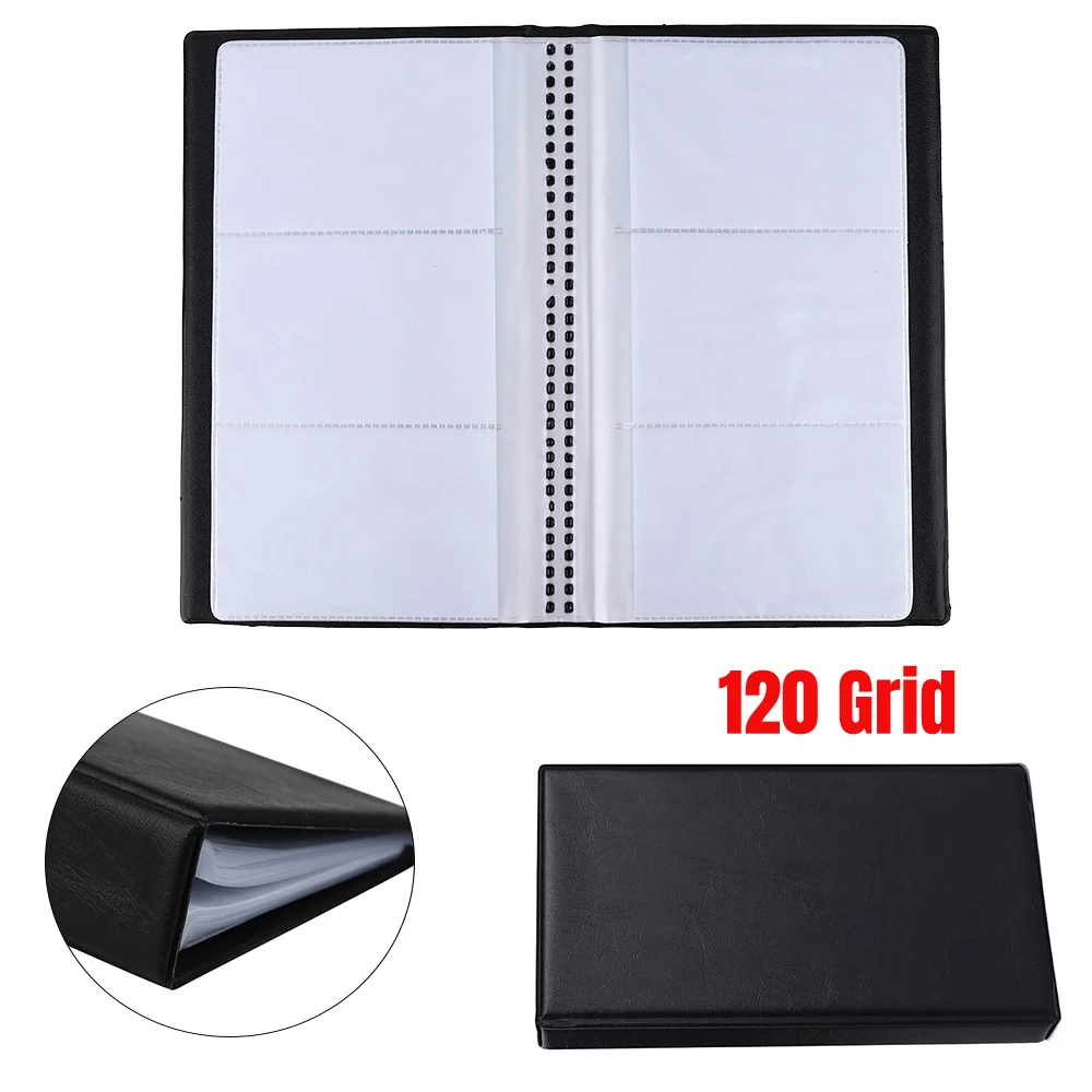 1x Business Name Card Book Holder Capacity 120 Cards Filing Wallet Organiser Folder