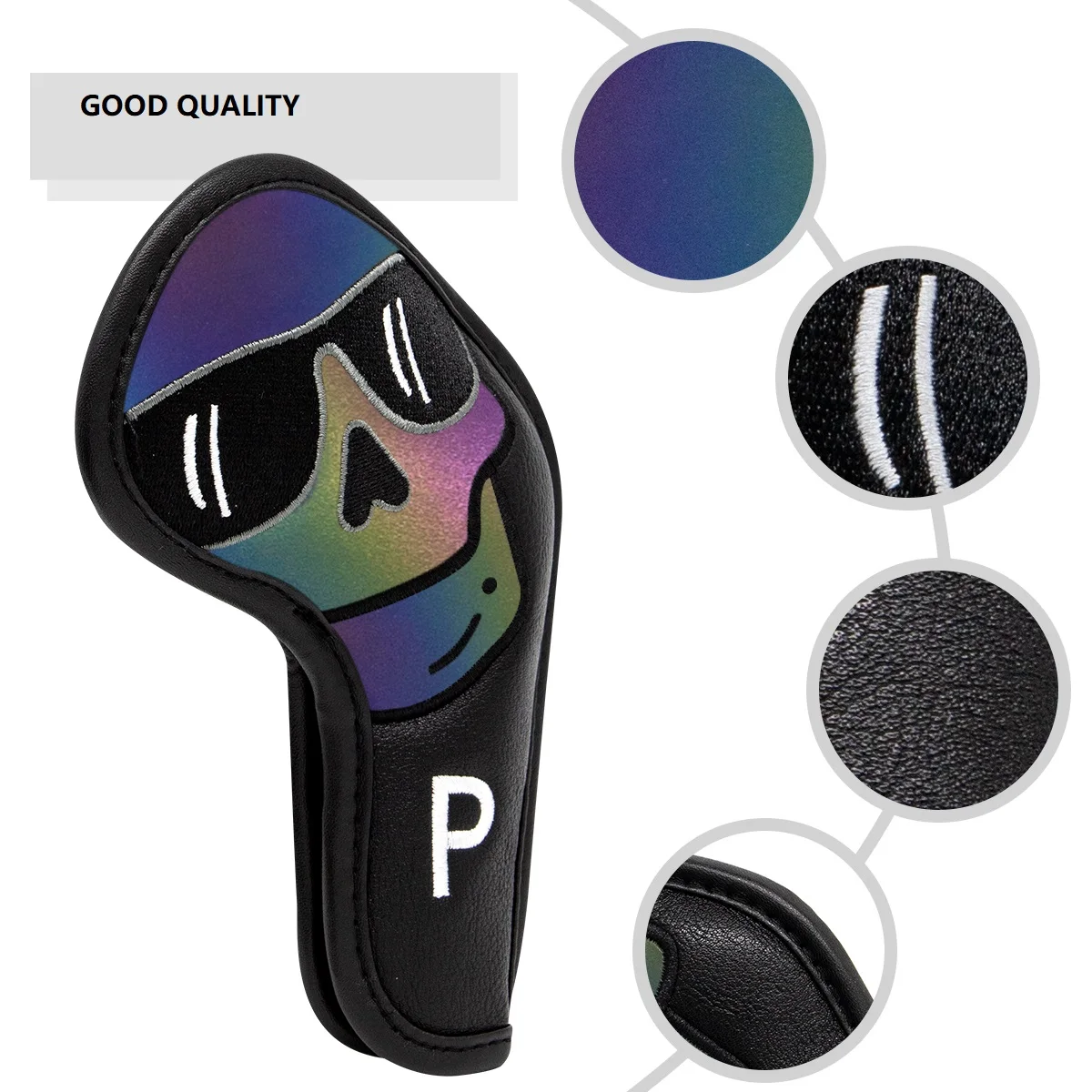 Club Heads Iron Headovers Gradients Sunglasses Golf Iron Head Covers Wedges Covers 4-9 ASPX 10pcs with Black Color