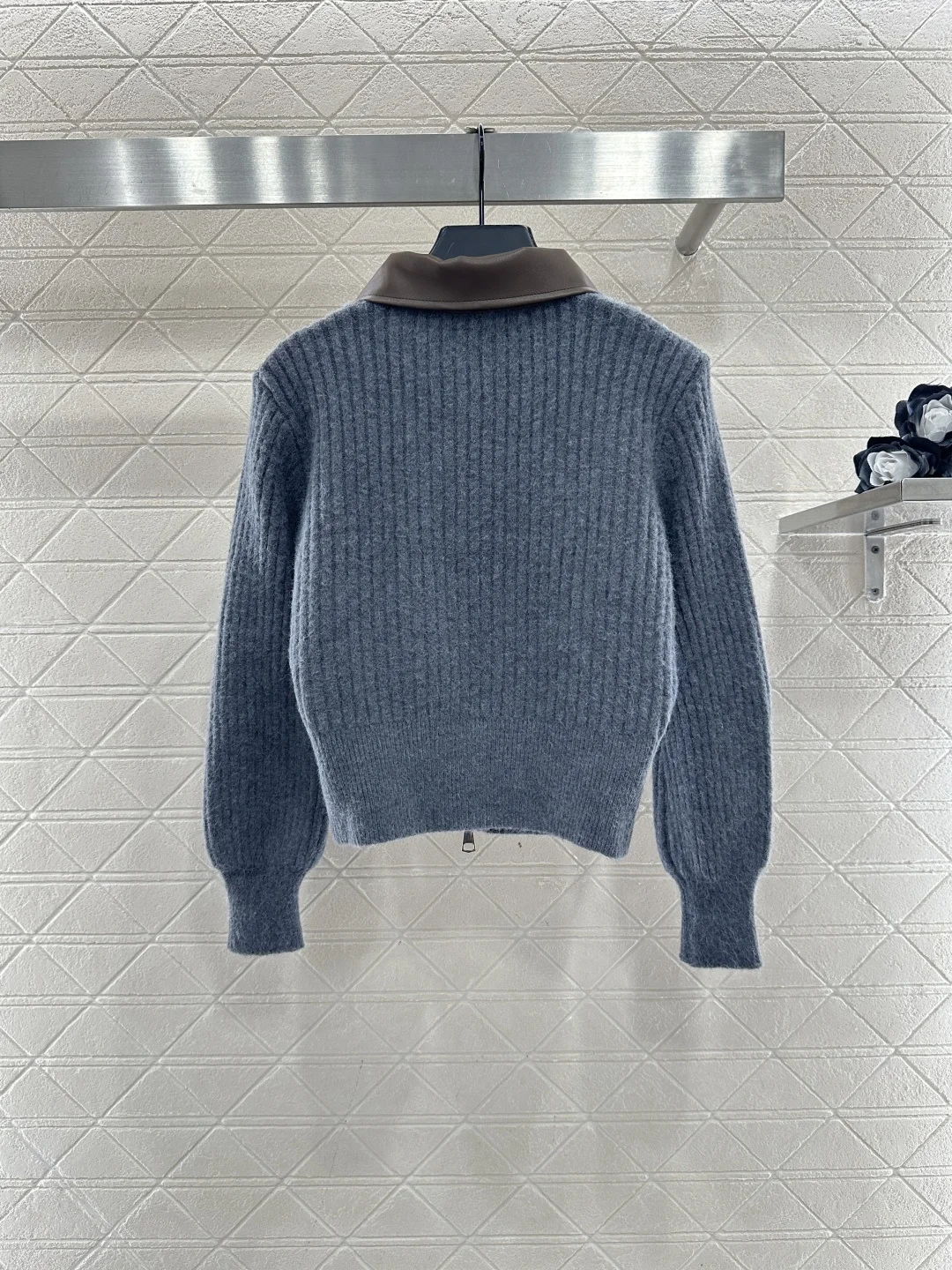 

2026 Women New Coat Spring Fashion Lapel Collars Leather Collars Knit Short Simple Versatile Women Coat