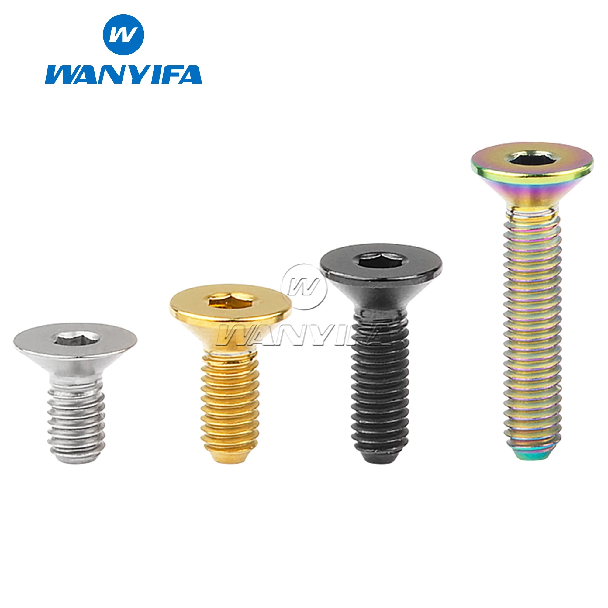 

Wanyifa Titanium Bolts M3x6 8 10 15mm Countersunk Screws for Bike Bicycle Bolts