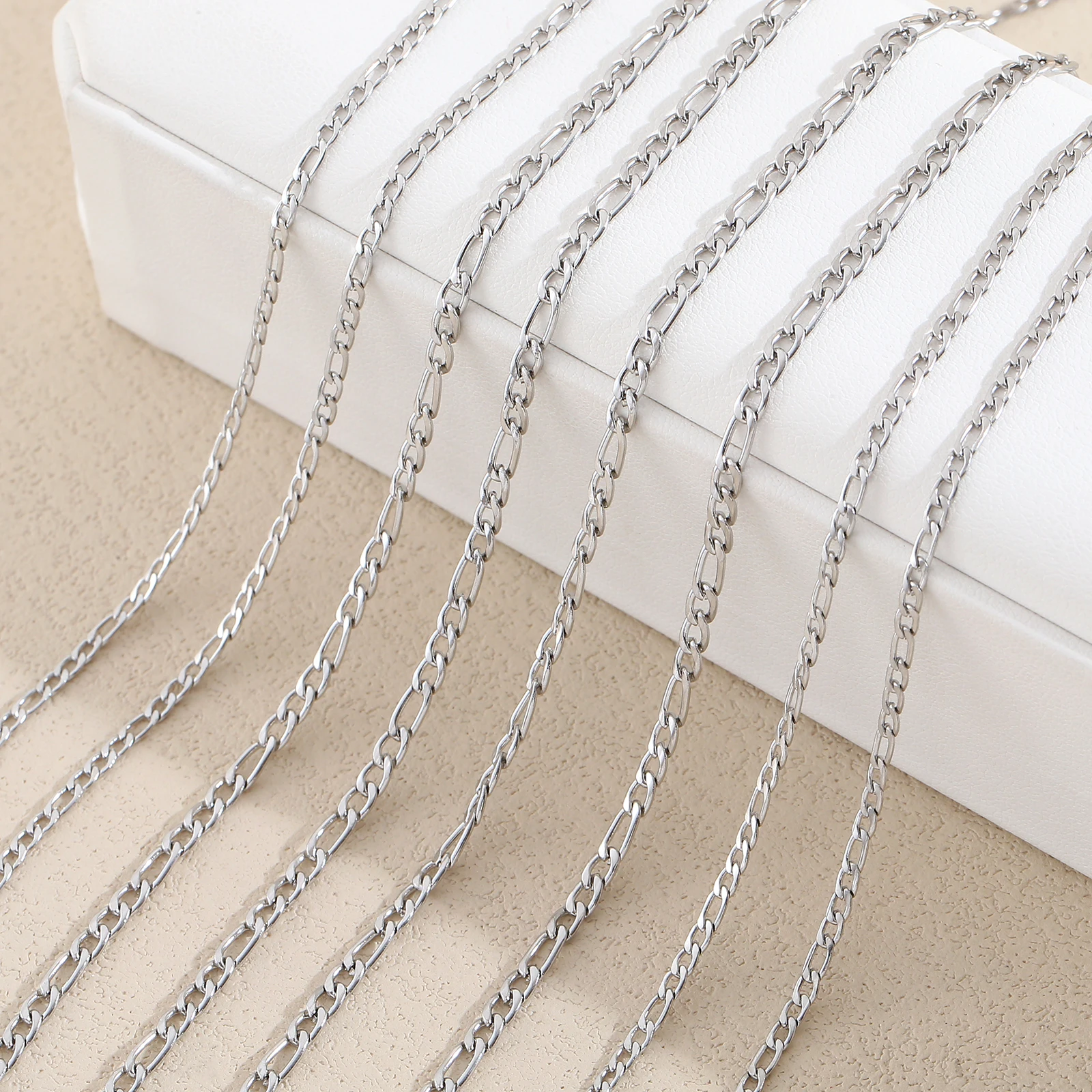 1pc New 2mm/3mm Stainless Steel Chains Fashion Silver Color 18