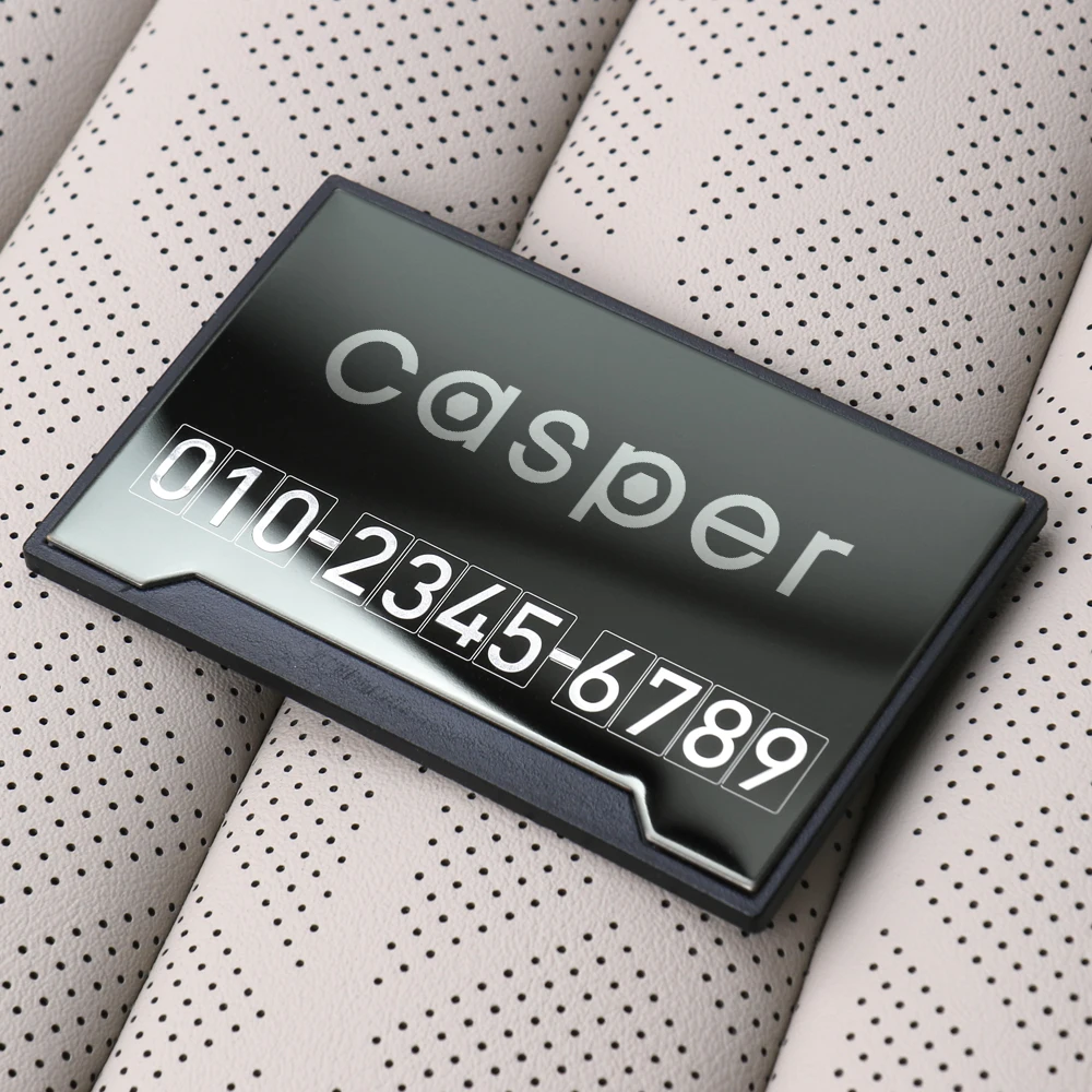 Car Casper Metal Parking Number plate Notification plate Laser Inprinted Design A Modern Car