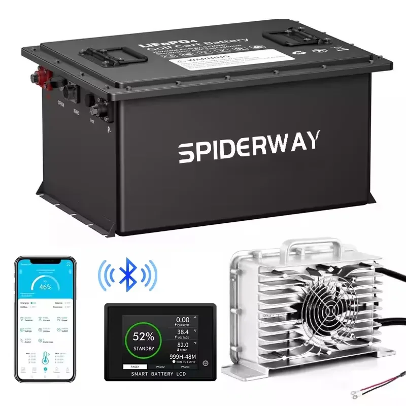 

24V(25.6V) 105Ah LiFePO4 Lithium Battery with Bluetooth LCD Screen, Built-in Smart BMS, for Marine RV Floor Scrubber