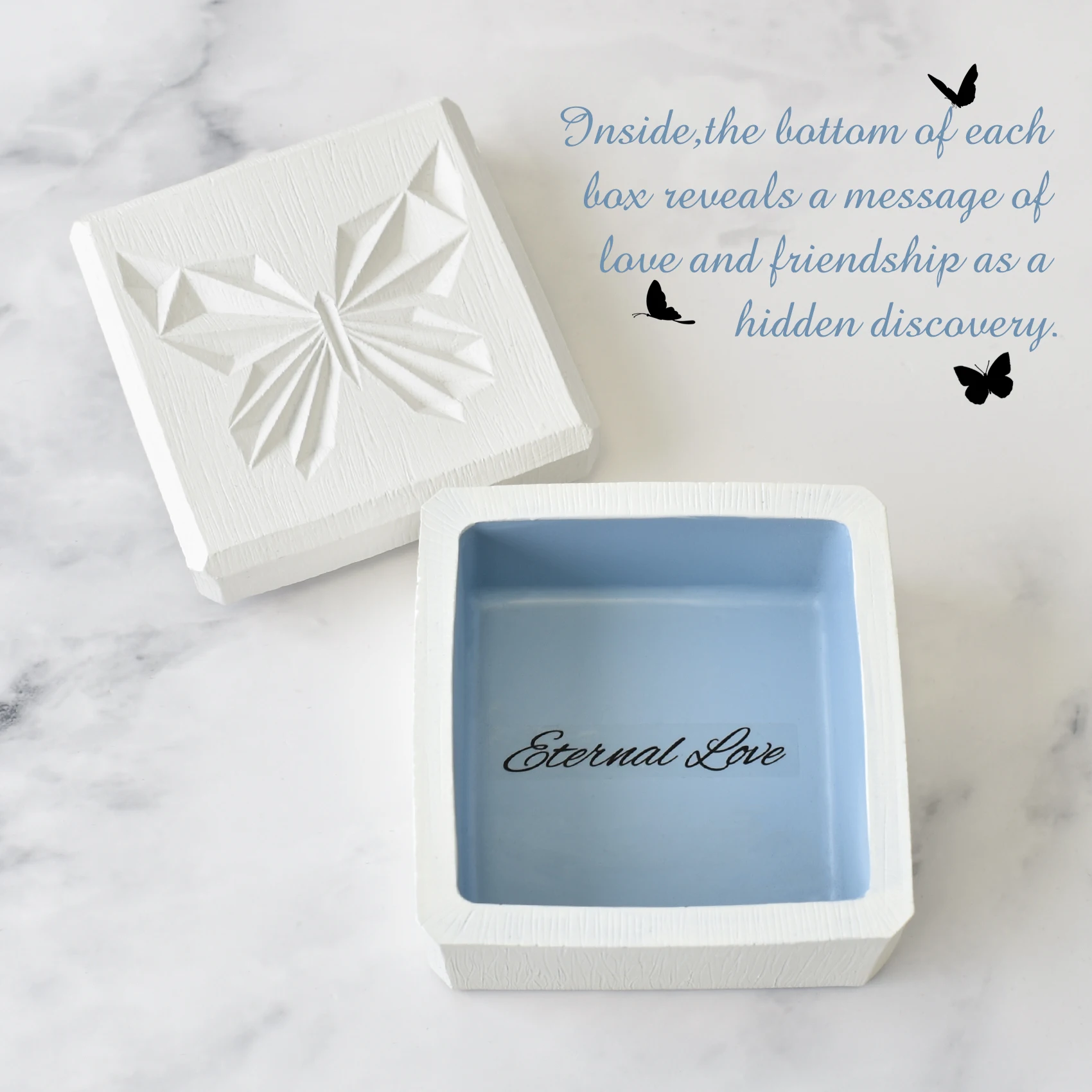 

Butterfly Jewelry Box Gifts for Women, Decorative Storage Boxes with Lids, Thank You Gifts for Mom, Friendship Gifts