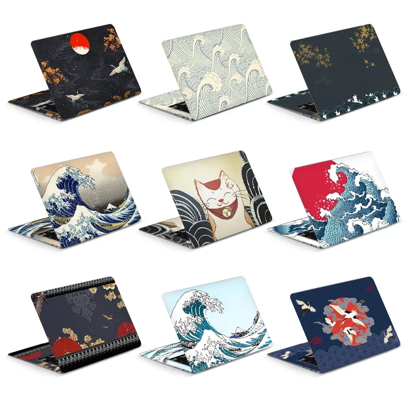 Uniwersalna fala morska naklejka na laptopa naklejki skórki naklejki na notebooka 2 szt. Naklejka 12 "/13"/14"/15 "/17" dla Macbook/Lenovo/Asus/Hp/Acer — zdjęcie produktu 7