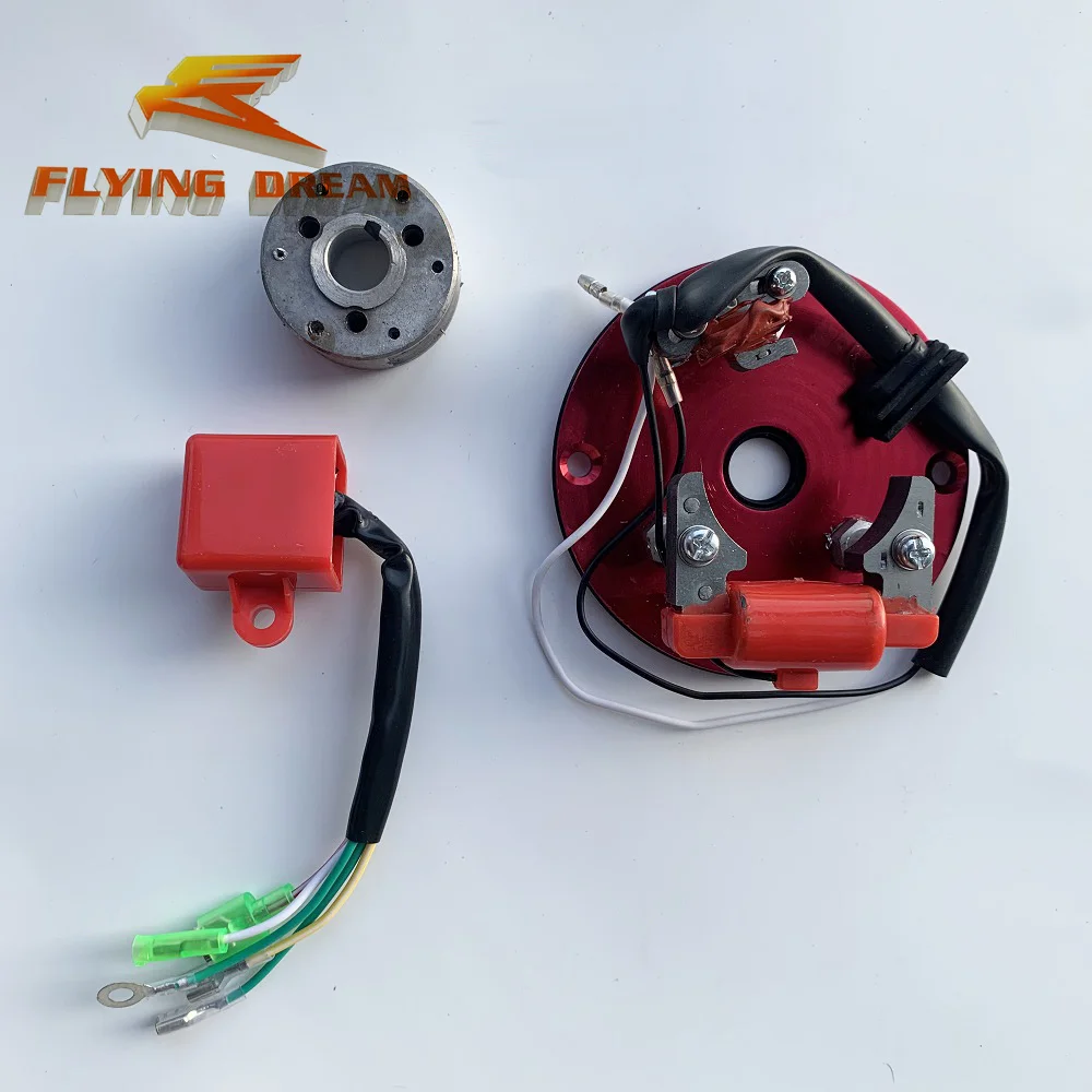 Pit Dirt Motorcycle Bike Inner Rotor Stator With Red CDI, High Performance Engine Upgrade Parts For Yinxiang YX140 150 160CC