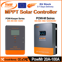 Powermr MPPT 100A 80A 60A 40A 30A 30A 20A Solar Charger Controller LCD Work With 12V 24V 36V 48V Lead-acid Lifepo4 Battery Solar Panel