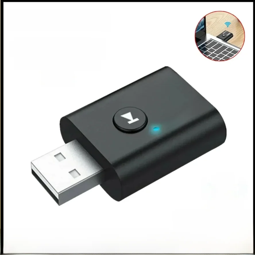 2 w 1 USB Bluetooth 5.0 Odbiornik audio Nadajnik 3,5 mm AUX Stereo Muzyka Bezprzewodowy adapter z mikrofonem do zestawu samochodowego Głośnik TV PC — zdjęcie 2