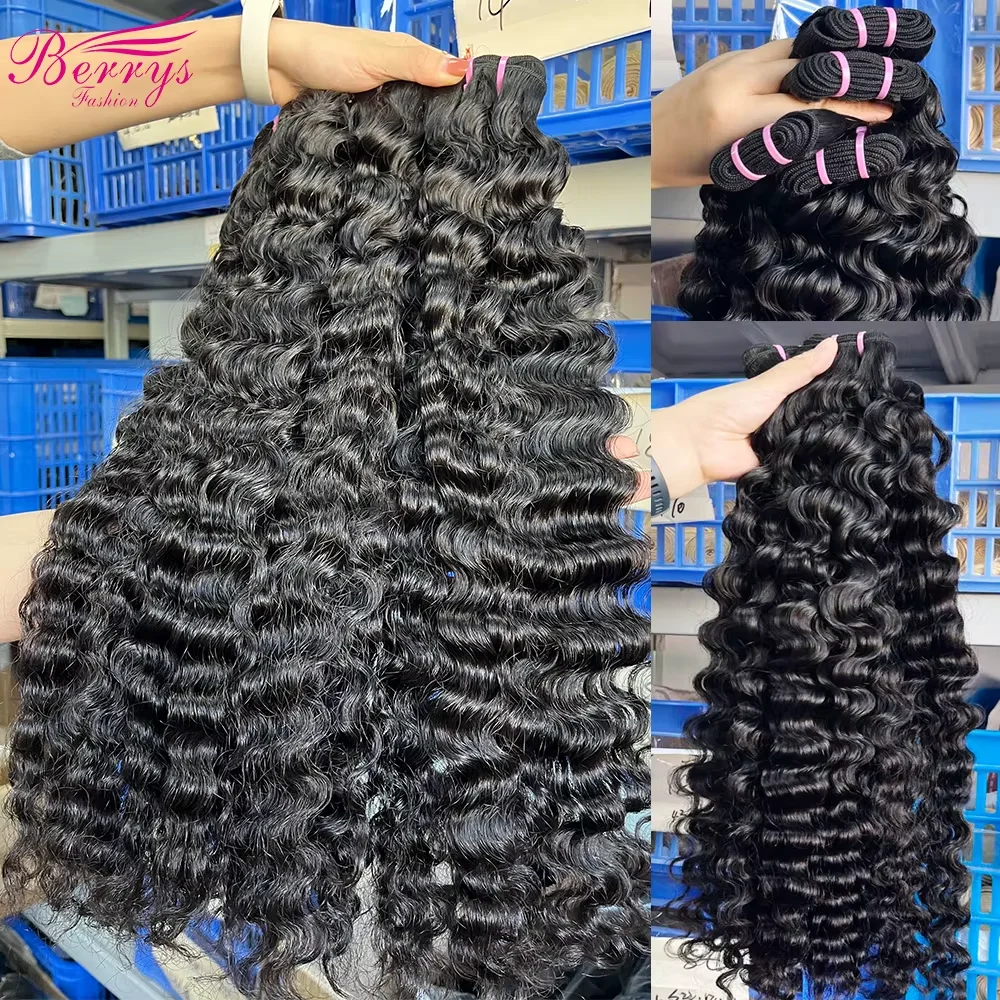 베리 헤어 베트남 곱슬 헤어 100%, 가공되지 않은 곱슬 웨이브 인모 익스텐션, 여성용 생 번들, 1/3/4 개