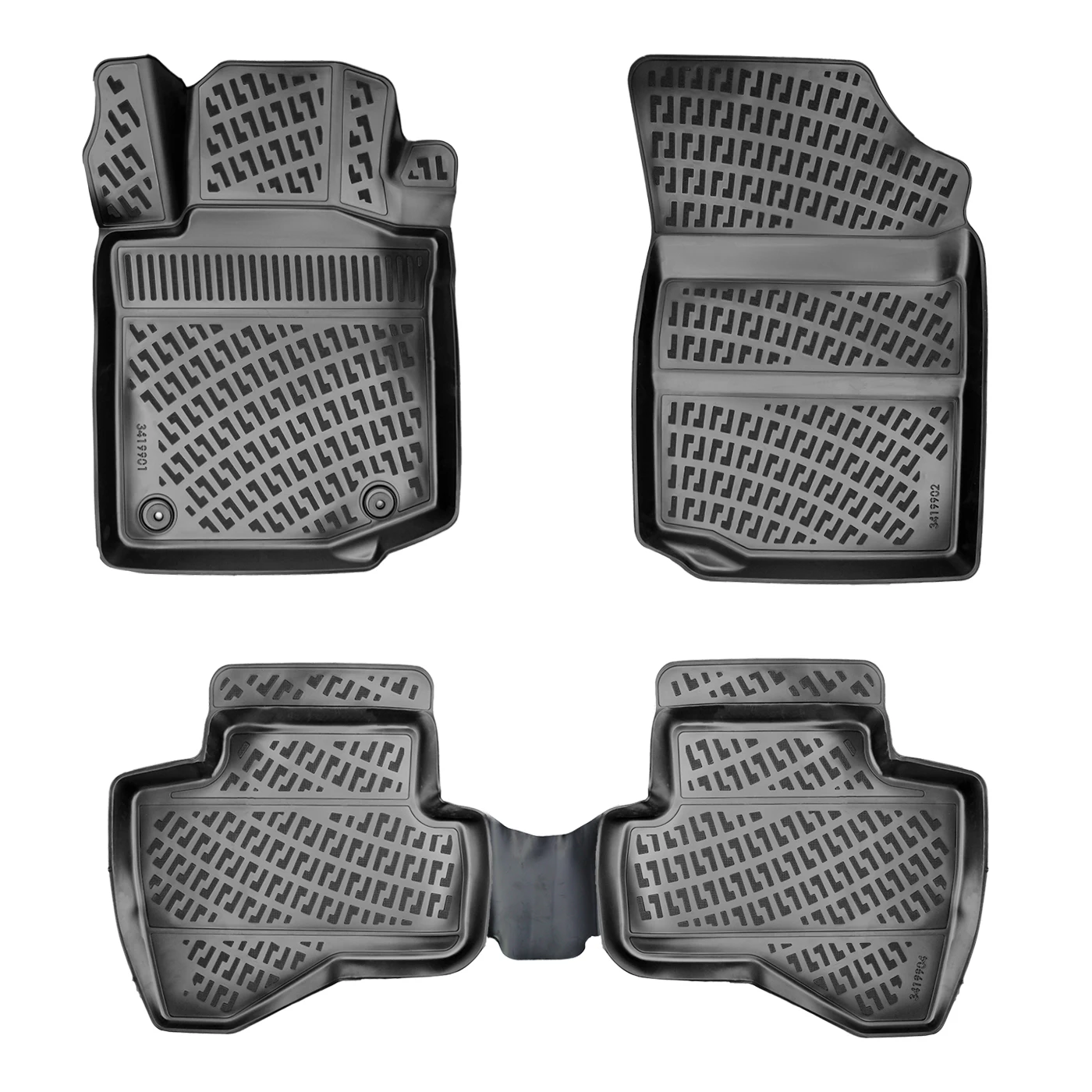 Floor Mats + Cargo Trunk Liner Fits Citroen C1 2005-2014 Set - All Weather Maximum Coverage - Water Resistance