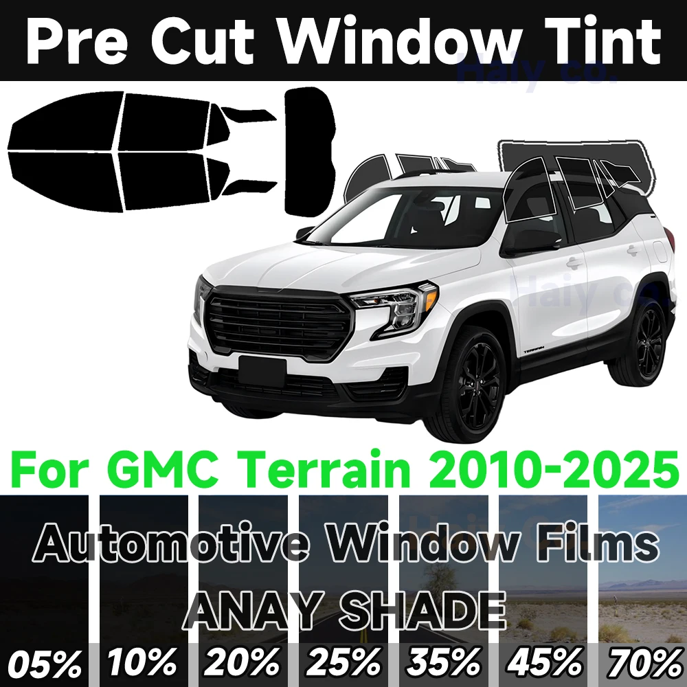 

Предварительно вырезанный оттенок окон автомобиля для Gmc Terrain 2010-2025 Любой год Авто наклейка Солнце УФ-блокировка Тепло 2-слойная защитная пленка для окон Конфиденцифровые пленки
