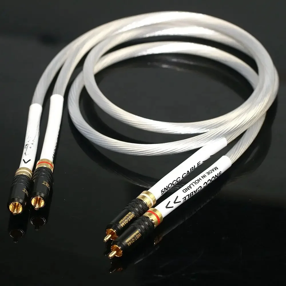 Holenderski kabel audio Meeaocc 7NOCC do odtwarzacza CD, kabel audio HIFI, podwójny kabel RCA do wzmacniacza audio, kabel sygnałowy WBT-0144, wtyczka. — zdjęcie produktu 7