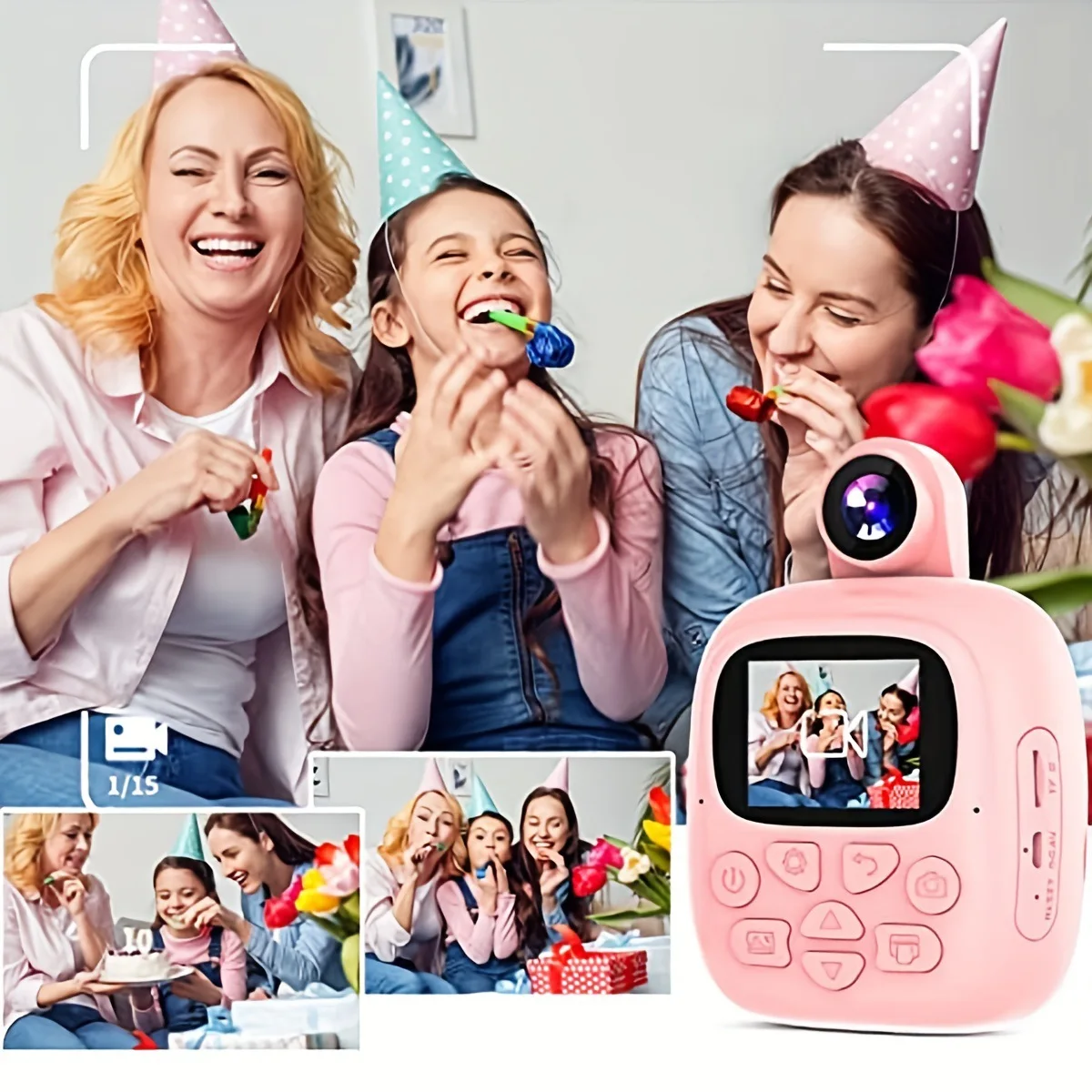 Color Mini Children's Camera Multi-function Children Portable Photo Video Digital Camera Toys Child Selfie Camera Toy Gifts