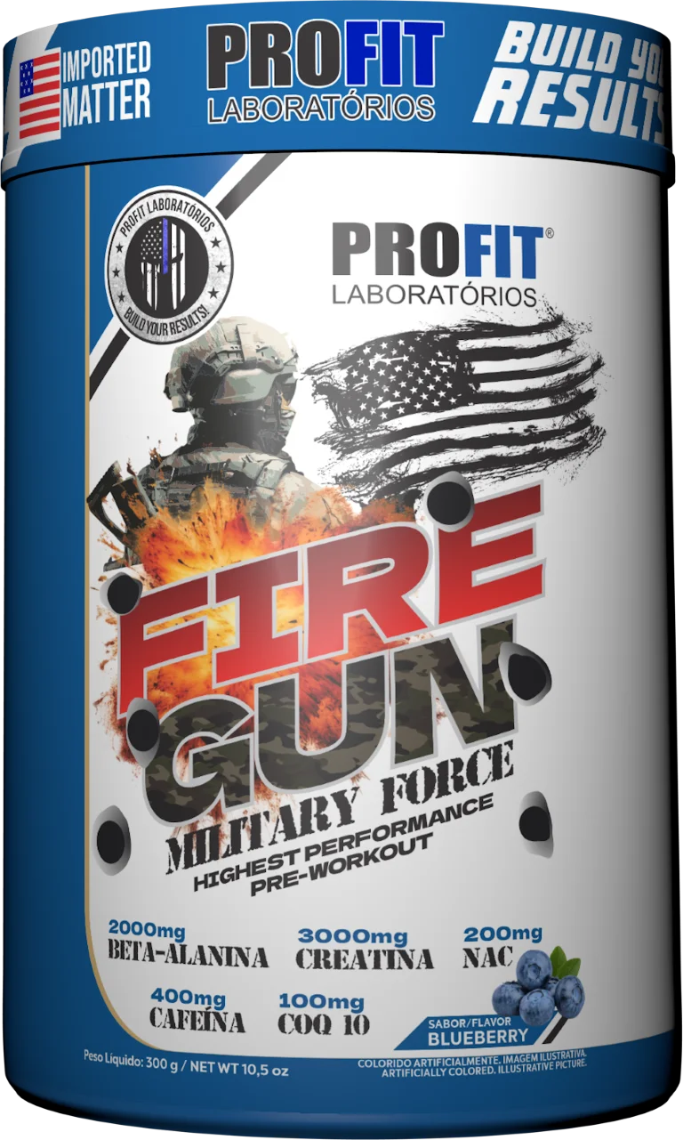 Pre Workout Fire Gun 300g Military Force 400mg Caffeine-Profit Labs