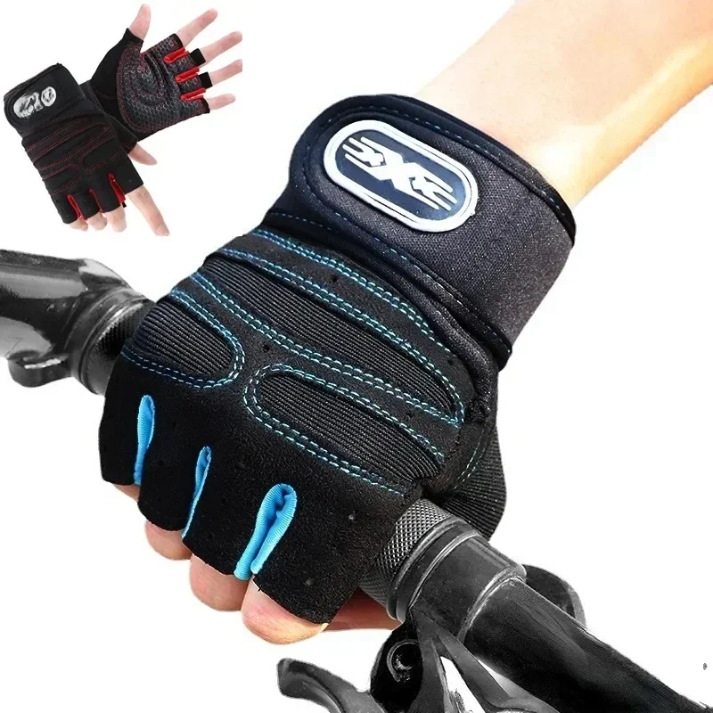 AliExpress Gym Gloves Fitness Heavyweight Training Gloves Men Women Body Building Half Finger Wrist Weightlifting Sports Non-Slip Gloves