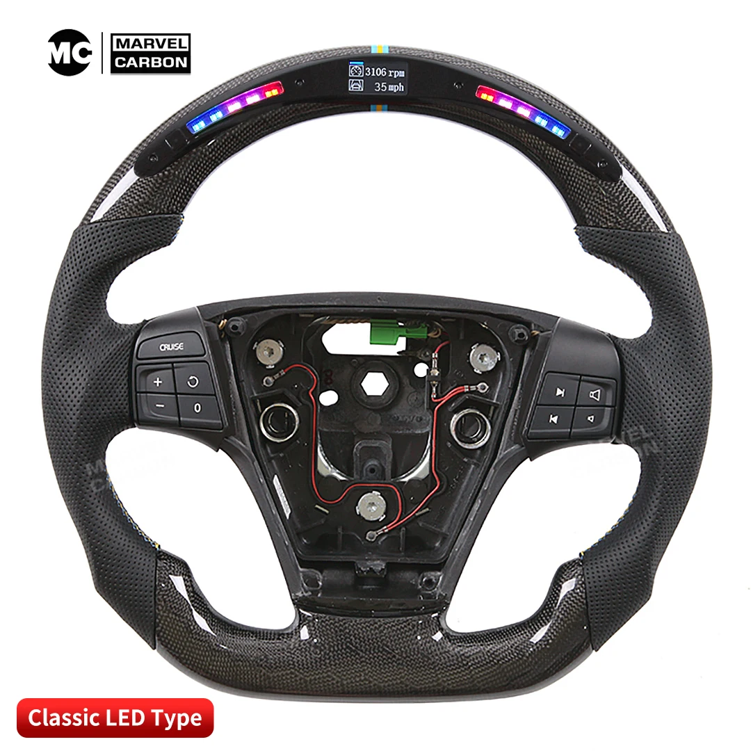 100% REAL CARBON FIBER STEERING WHEEL COMPATIBLE WITH Volvo