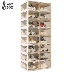 Folding Shoe Rack Of Pp+Pet(Door)+Abs+Magnet Shoe Rack Home Door Shoe Shelf Simple New Multi-Layer Shoe Cabinet Side Shelves