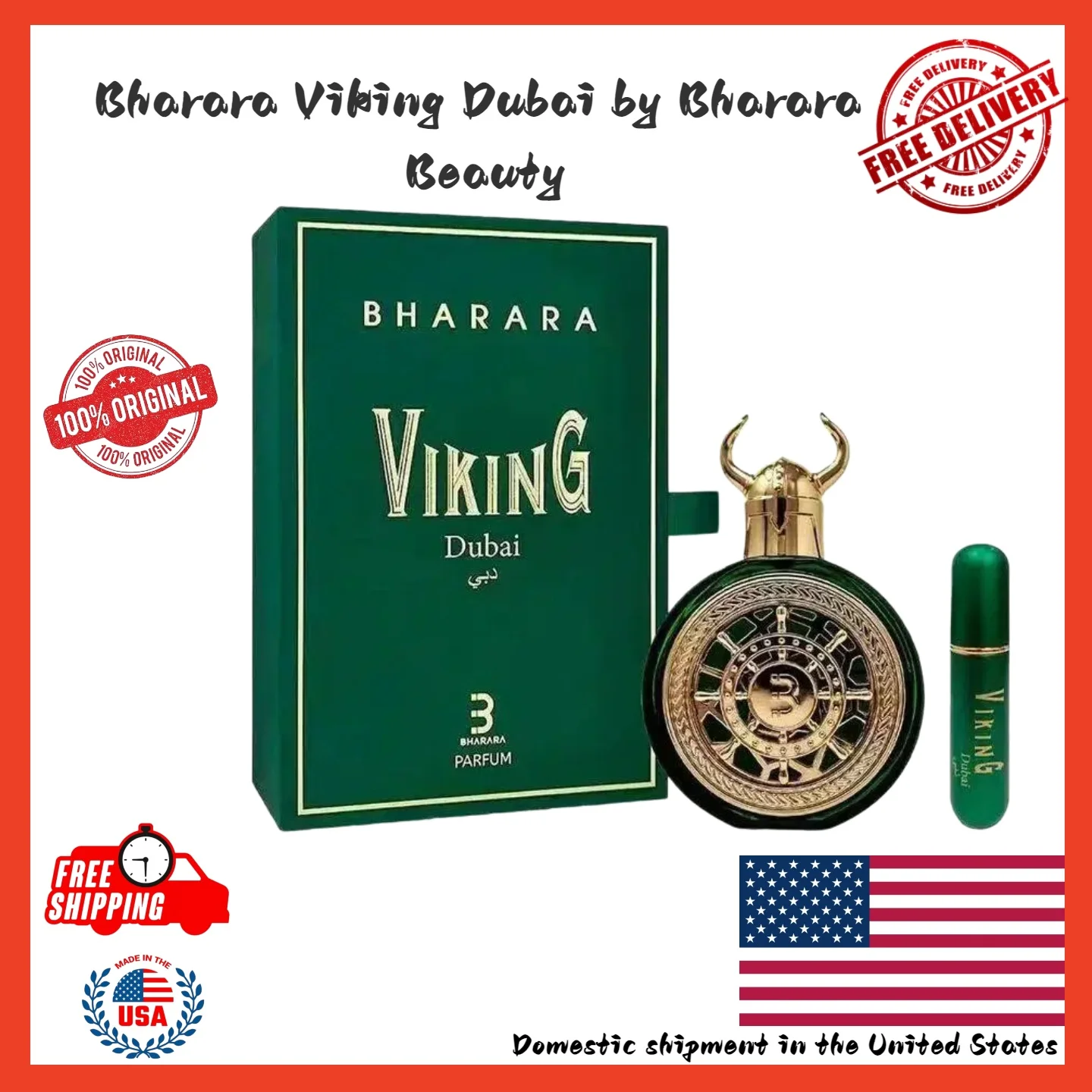 Bharara Viking Dubai Bharara Beauty EdP 3.4 oz / 100 ml Perfume de lujo, un regalo para cumpleaños o San Valentín