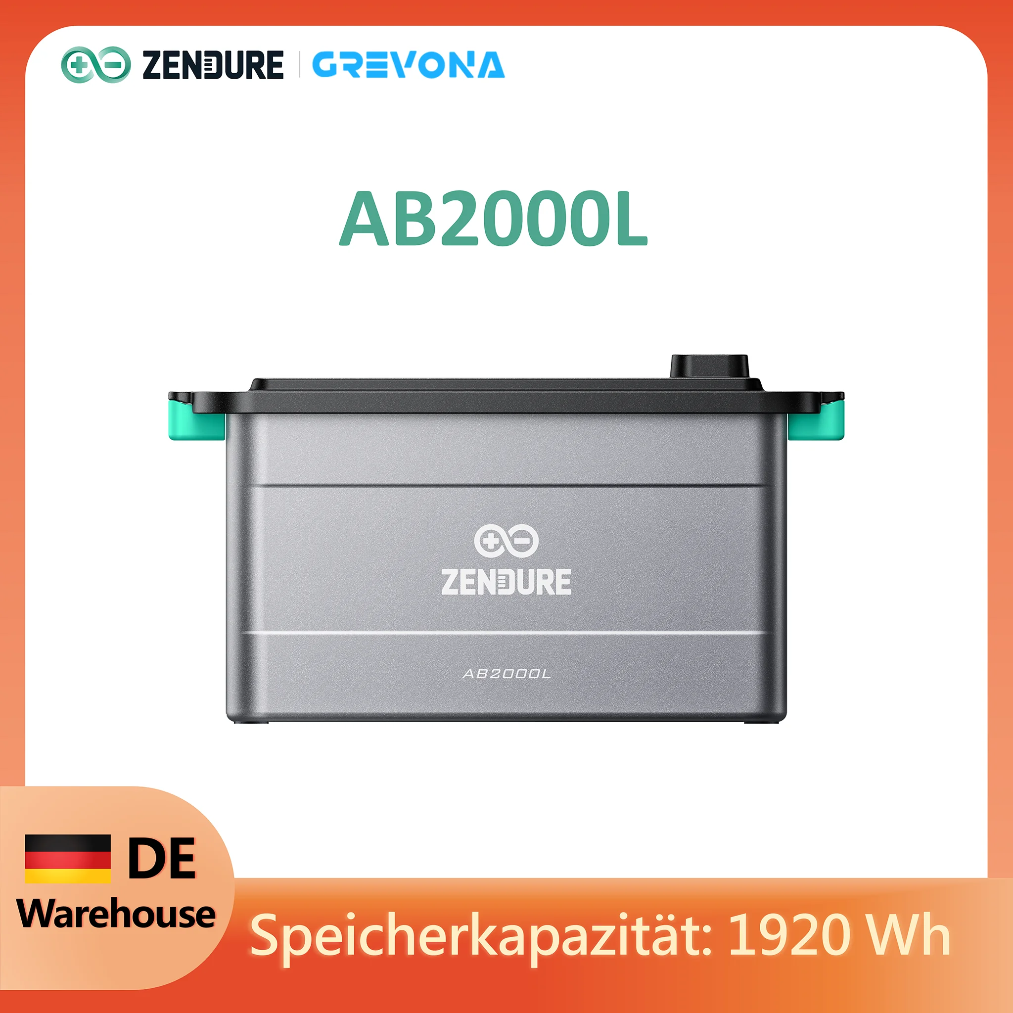 Zendure Ab2000L 1920Wh Lifepo4 zonne-energie-uitbreidingsbatterij - 20 ℃     Zelfverwarmende, stapelbare aerosolbrandwerende bescherming, IP65, voor Solarflow balkon-energiecentrale,