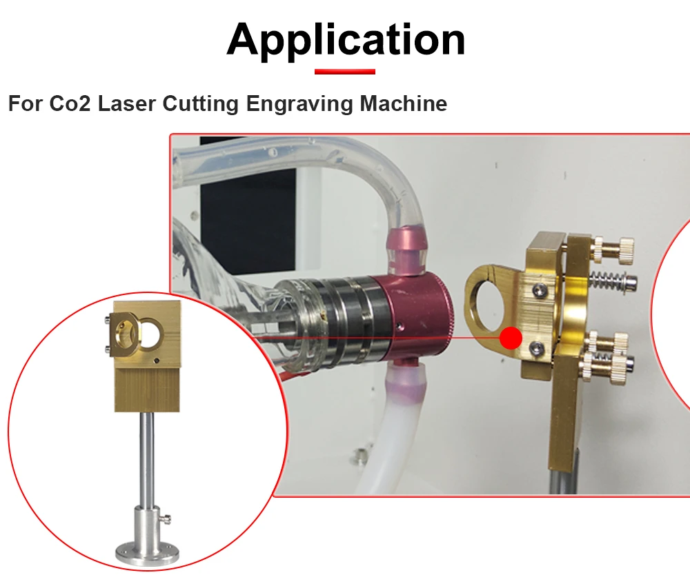 Hunst CO2-Laser Erstreflexionsspiegel Ø25mm mit Integriertem Halter für Lasergravur- und Schneidemaschinen – Detail 2