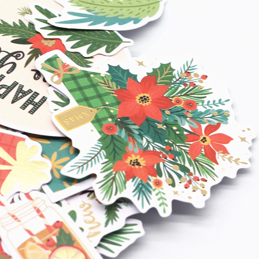 Creative Path 174 Stück Magic Time Scrapbooking Stanzformen Ephemera Weihnachtsgeschenkbox Ausgestanzte Papierausschnitte für Journaling und Kartenherstellung – Detail 7