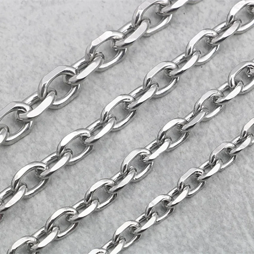 TIANTWO Mode acier inoxydable lot Angle chaîne gros lot Angle O mot croix chaîne collier clavicule chaîne bijoux cadeau offre spéciale 3
