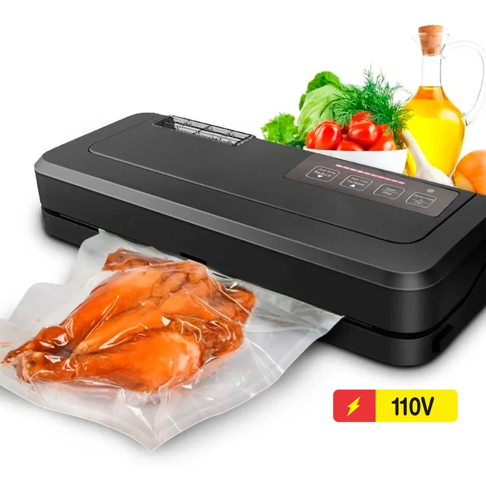 110V GT975 Lorben Automatic Vacuum Sealer for Solid and Wet Dry Liquids with Reservoir